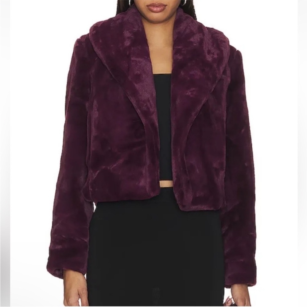 Blank NYC Rich Purple/Burgundy Teddy Jacket